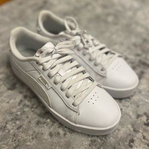 White Leather Puma Sneakers